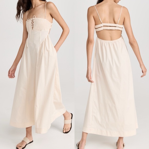 Free People Dresses & Skirts - Free People Fifi Midi Dress Ivory Sz Medium